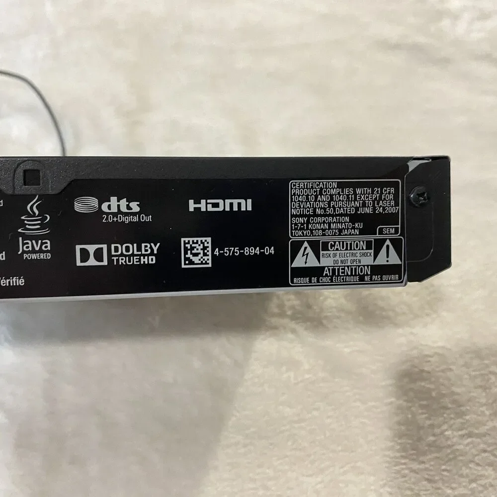 Sony BDP S1700 Blu Ray or DVD Player w/ Power Cord No Remote